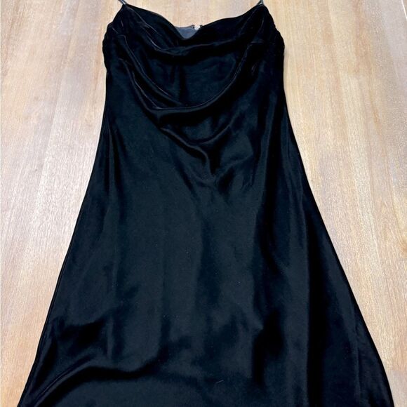 Dion Lee Velvet Architrave Mini Dress Black Size 6 Draped Neckline Tulle Corset - Picture 4 of 14
